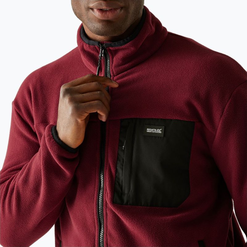 Férfi polár dzseki REGATTA Frankie Full Zip dark maroon 5