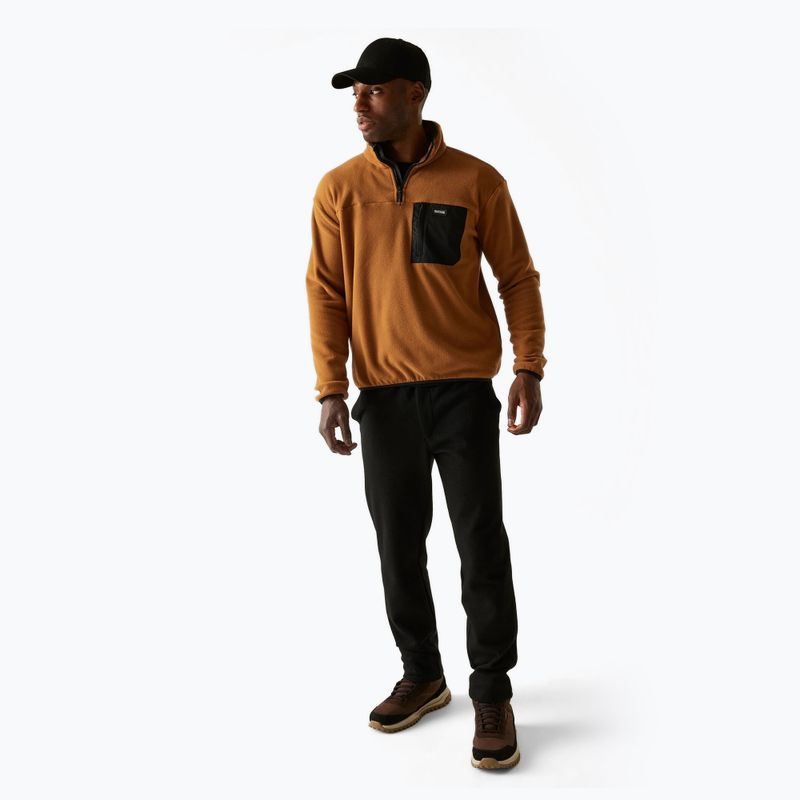 Férfi polár pulóver REGATTA Frankie Half Zip brown 2