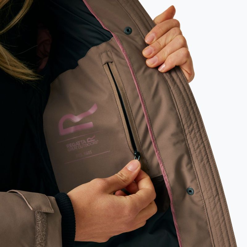 Női bélelt kabát REGATTA Eryn mocha/black 9