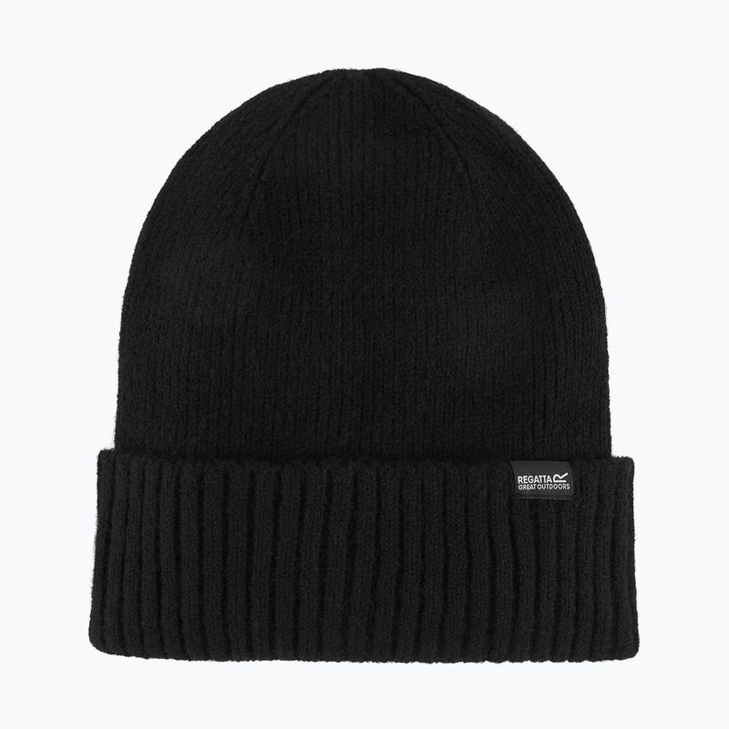 Női téli sapka REGATTA Ribbed Basic black