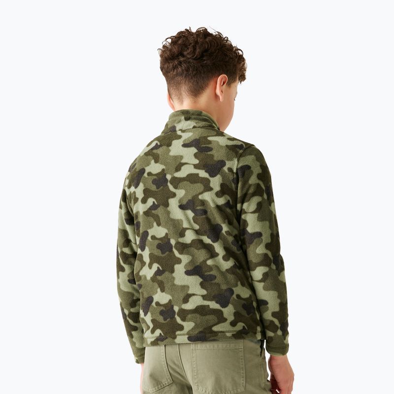 Gyerek polár pulóver REGATTA Hot Shot II Olive Night Camo Print 3