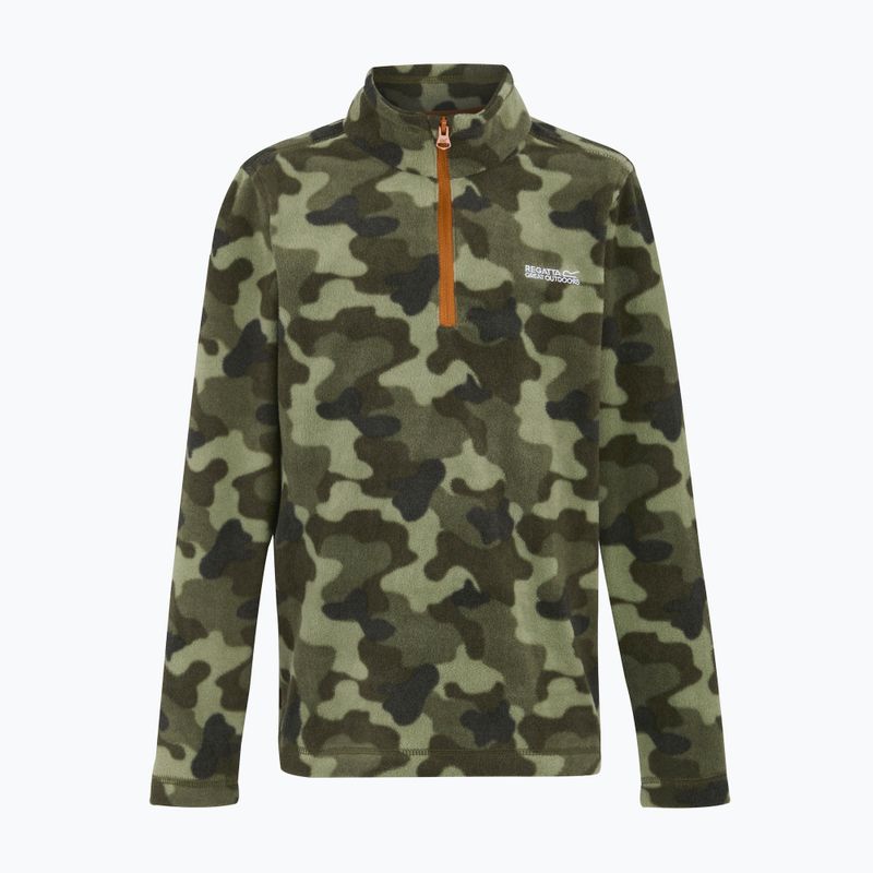 Gyerek polár pulóver REGATTA Hot Shot II Olive Night Camo Print 5