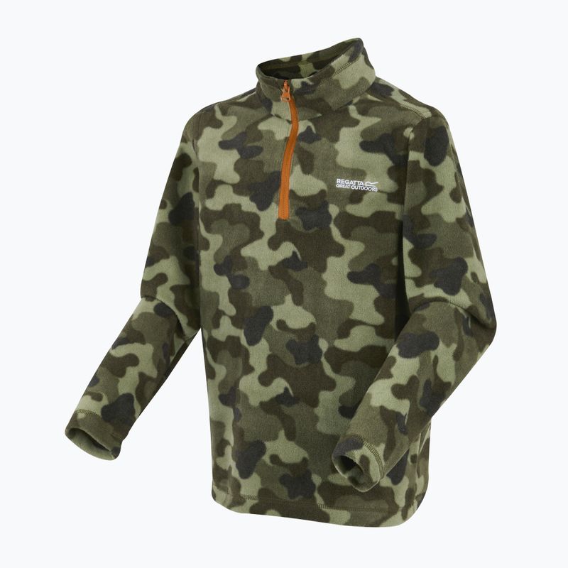Gyerek polár pulóver REGATTA Hot Shot II Olive Night Camo Print 7