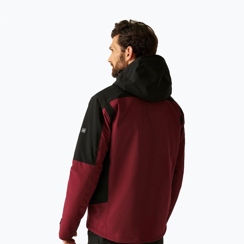 Férfi 3 az 1-ben kabát REGATTA Wentwood dark maroon/black 3