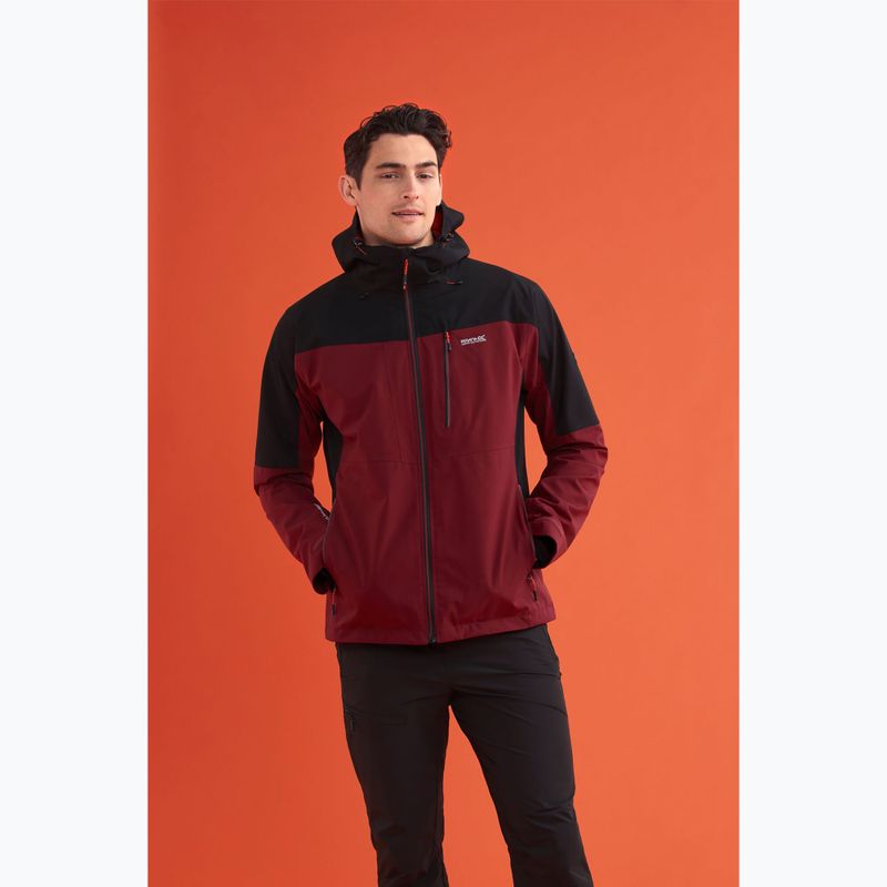 Férfi 3 az 1-ben kabát REGATTA Wentwood dark maroon/black 15