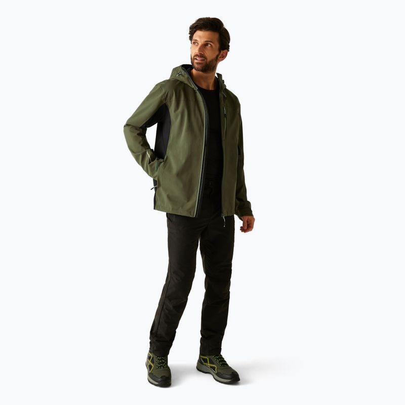 Férfi softshell dzseki REGATTA Birchdale II olive night/black 2