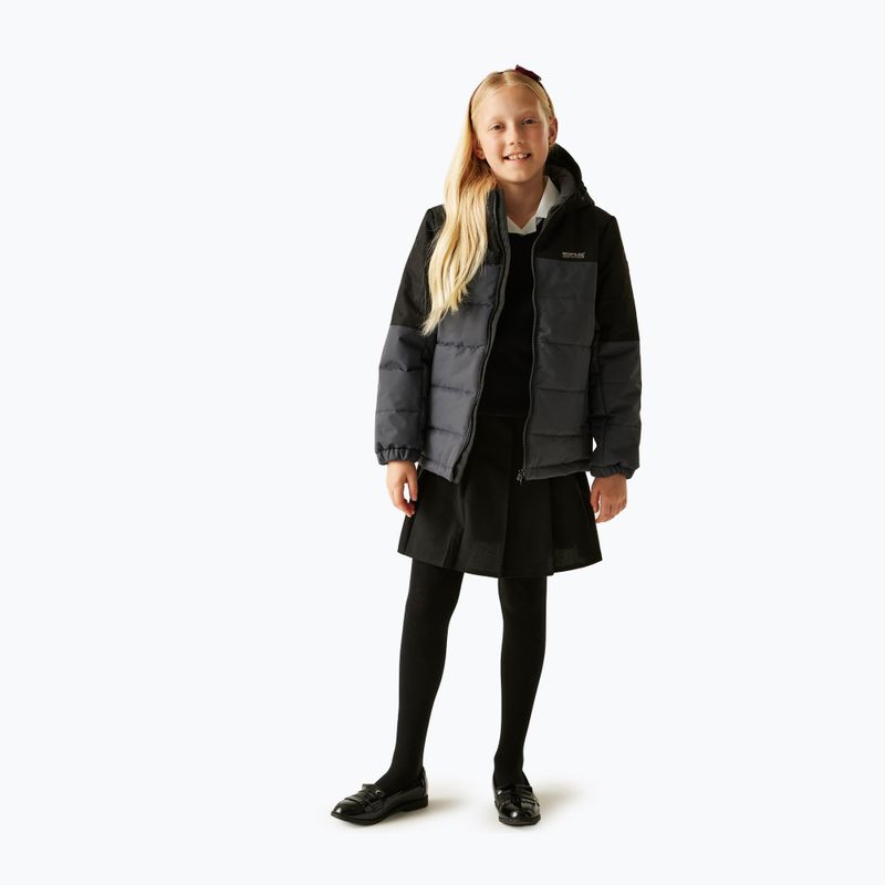 Gyerek bélelt dzseki REGATTA Lofthouse black/seal grey 5