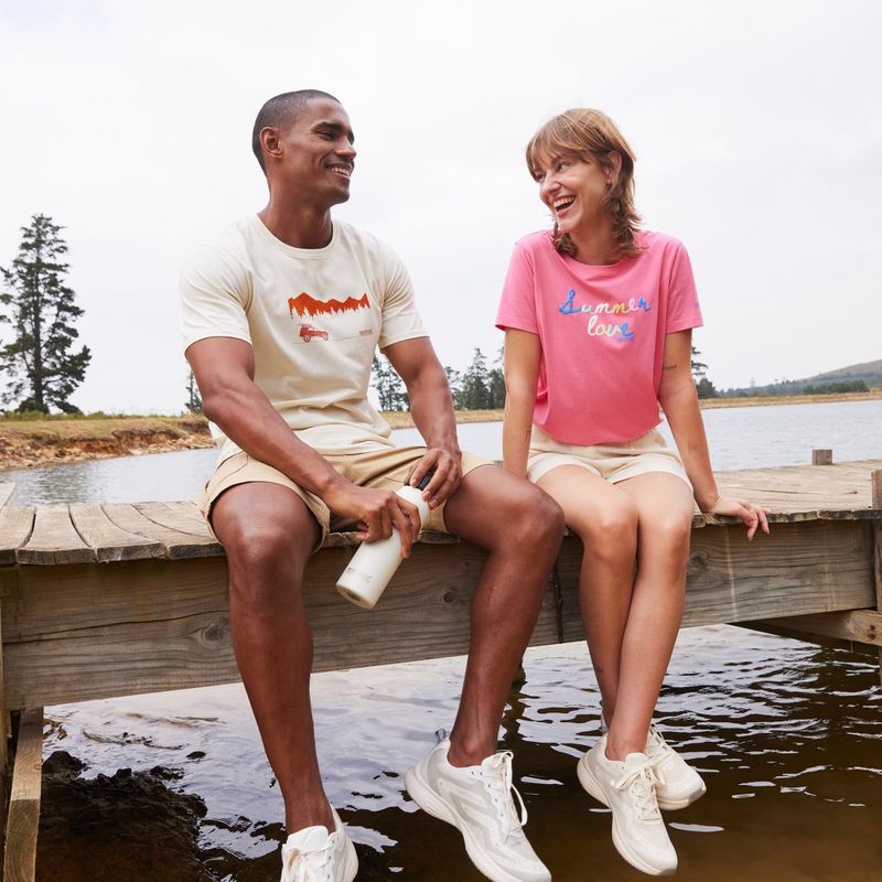 Férfi póló Regatta ClineIX white stone wilderness 10