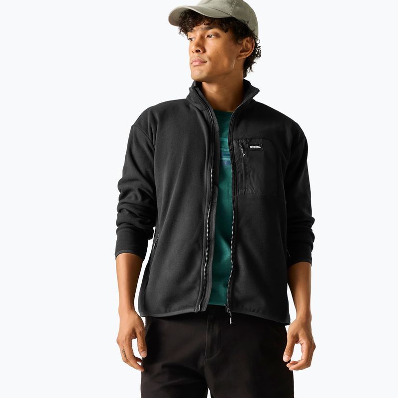 Férfi polár pulóver REGATTA  Frankie Full Zip Fleece black/black 3