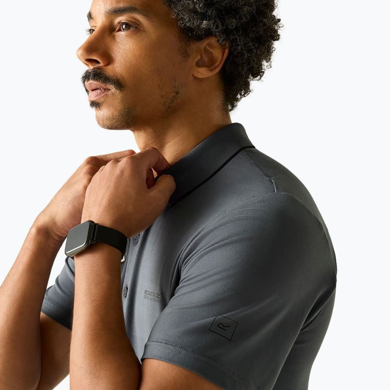 Férfi túrapóló REGATTA Polo Maverikstretch dark storm 4