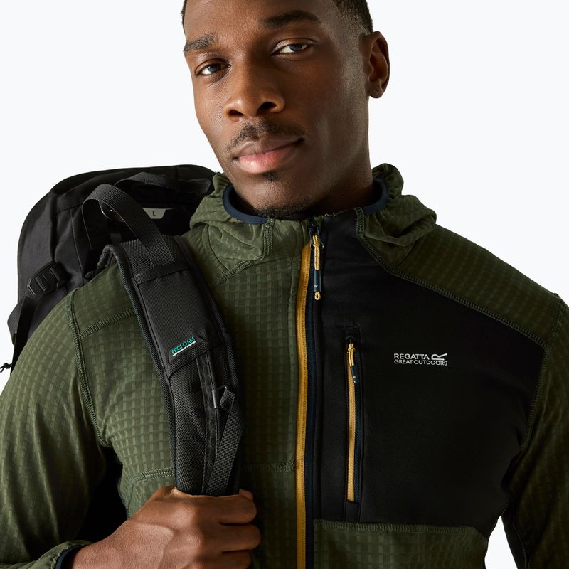 Férfi polár pulóver REGATTA Alven dark khaki/black 4
