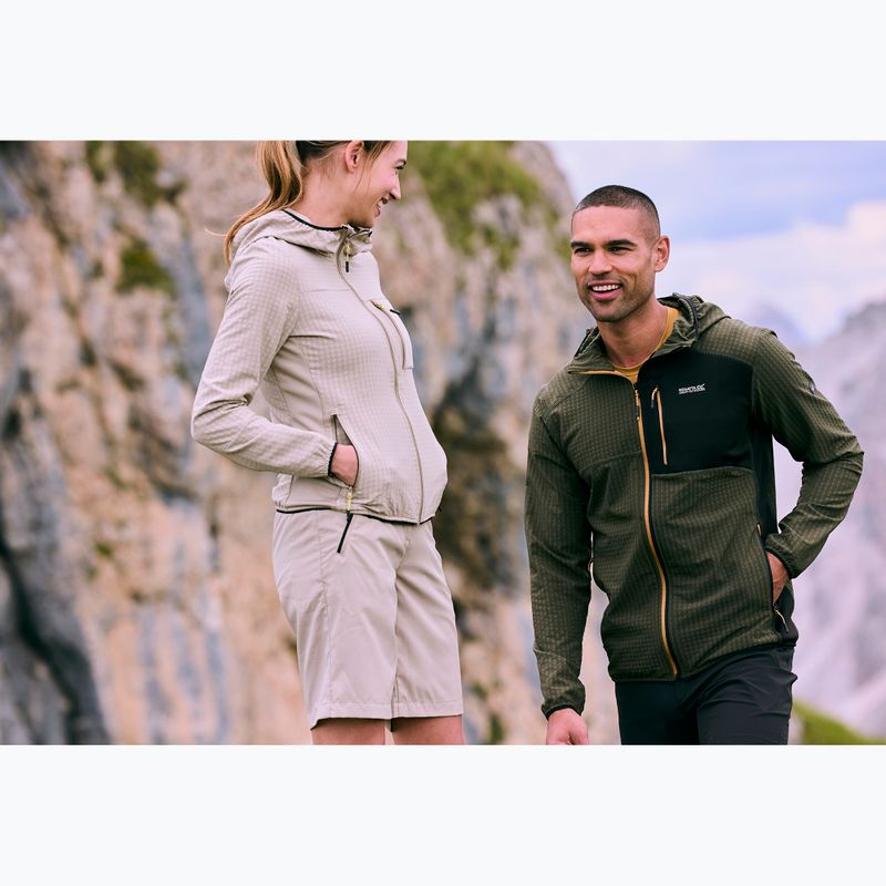 Férfi polár pulóver REGATTA Alven dark khaki/black 9