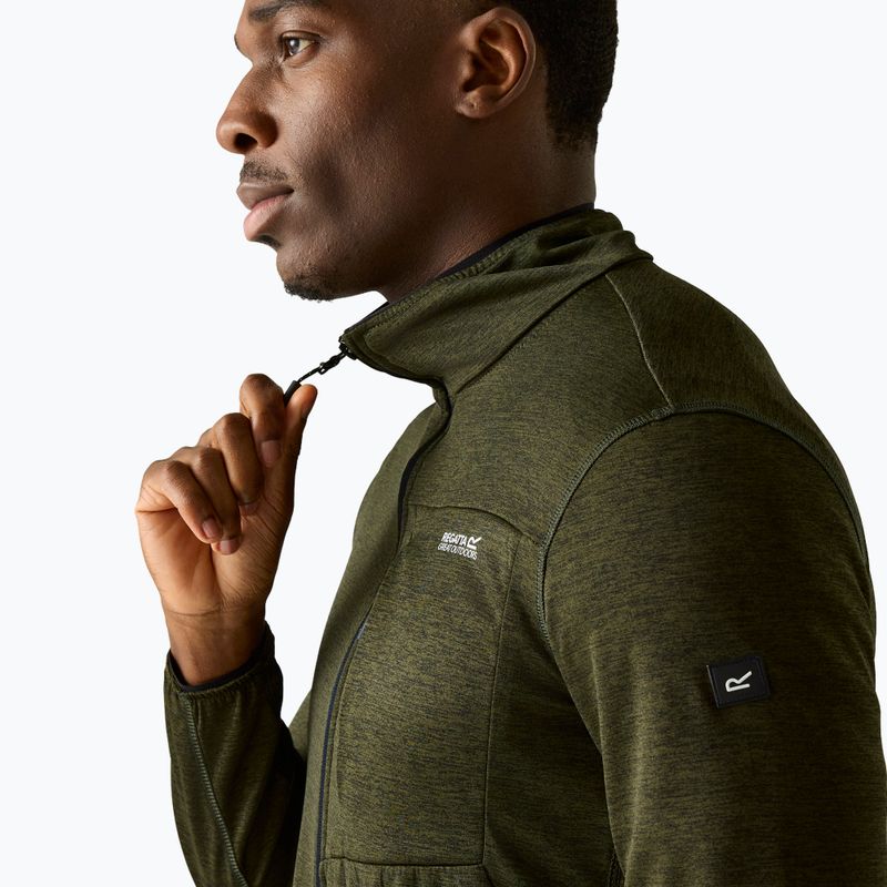 Férfi trekking pulóver REGATTA Hillden Midlayer dark khaki 4