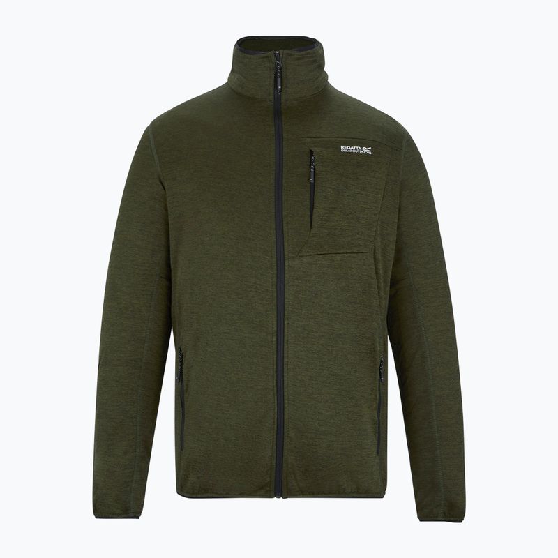 Férfi trekking pulóver REGATTA Hillden Midlayer dark khaki 5