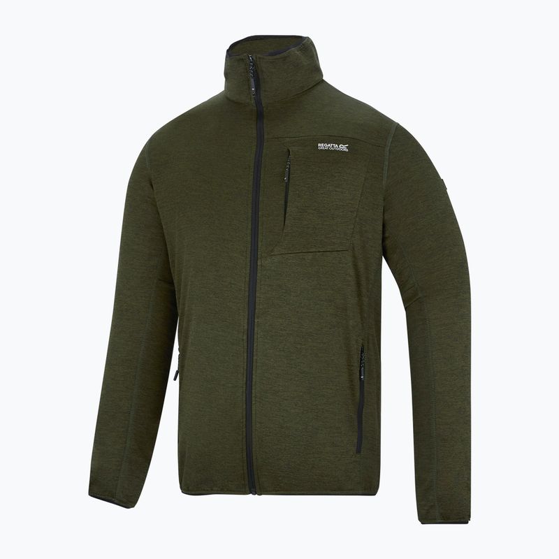 Férfi trekking pulóver REGATTA Hillden Midlayer dark khaki 7