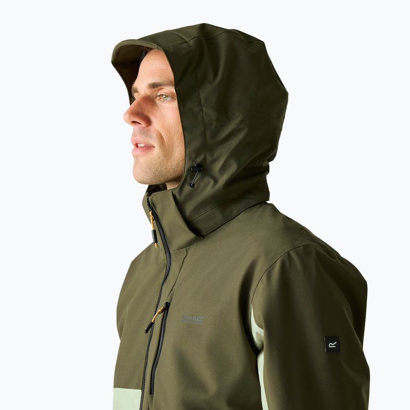 Férfi esőkabát REGATTA Waterproof Shell Bosfield light sage/dark khaki 5