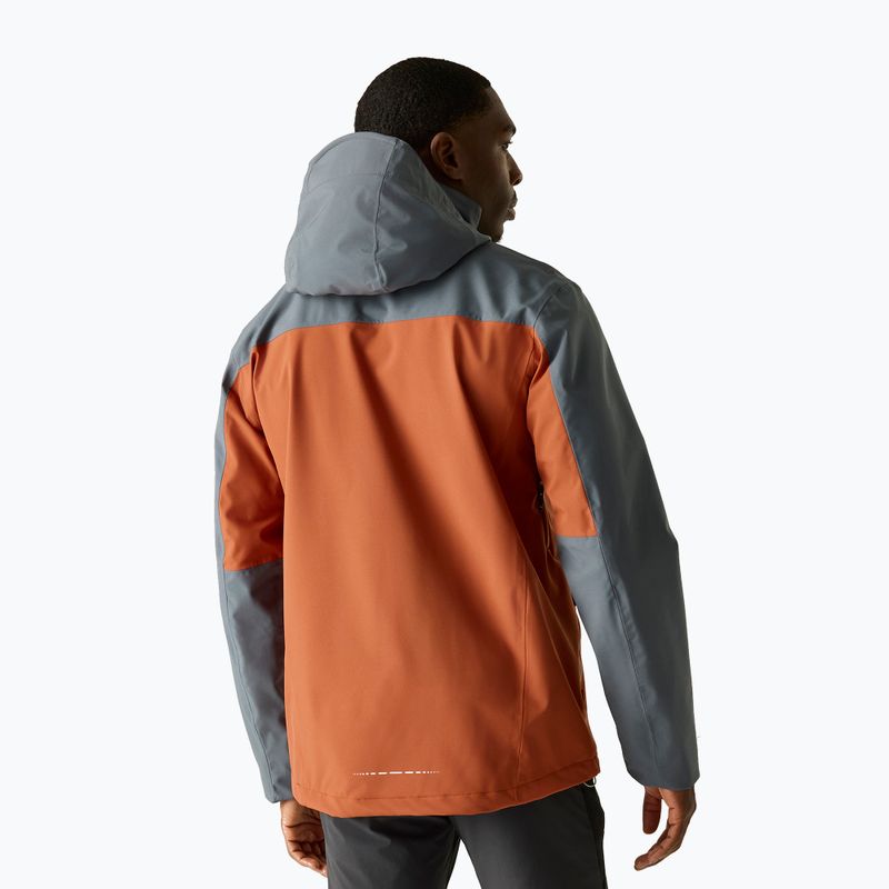Férfi esőkabát REGATTA Waterproof Shell Bosfield brick/dark storm 3
