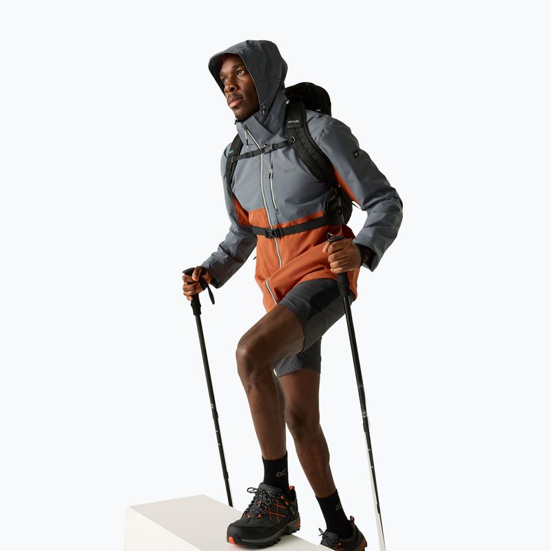 Férfi esőkabát REGATTA Waterproof Shell Bosfield brick/dark storm 6