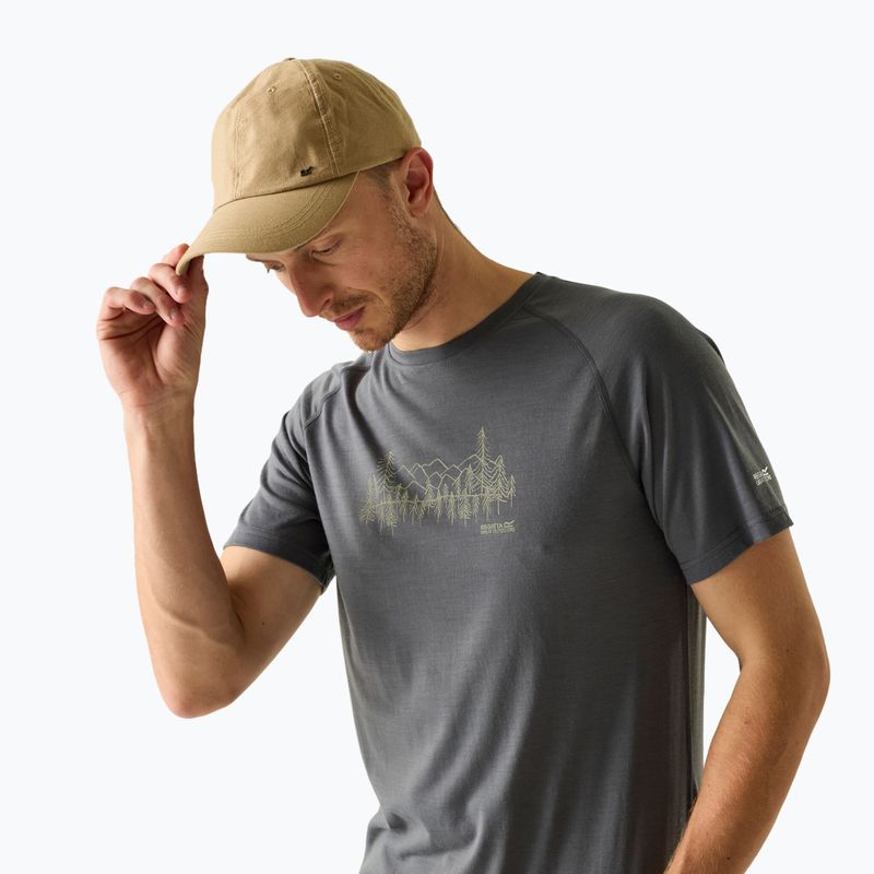 Férfi túrapóló REGATTA Escade dark storm 4