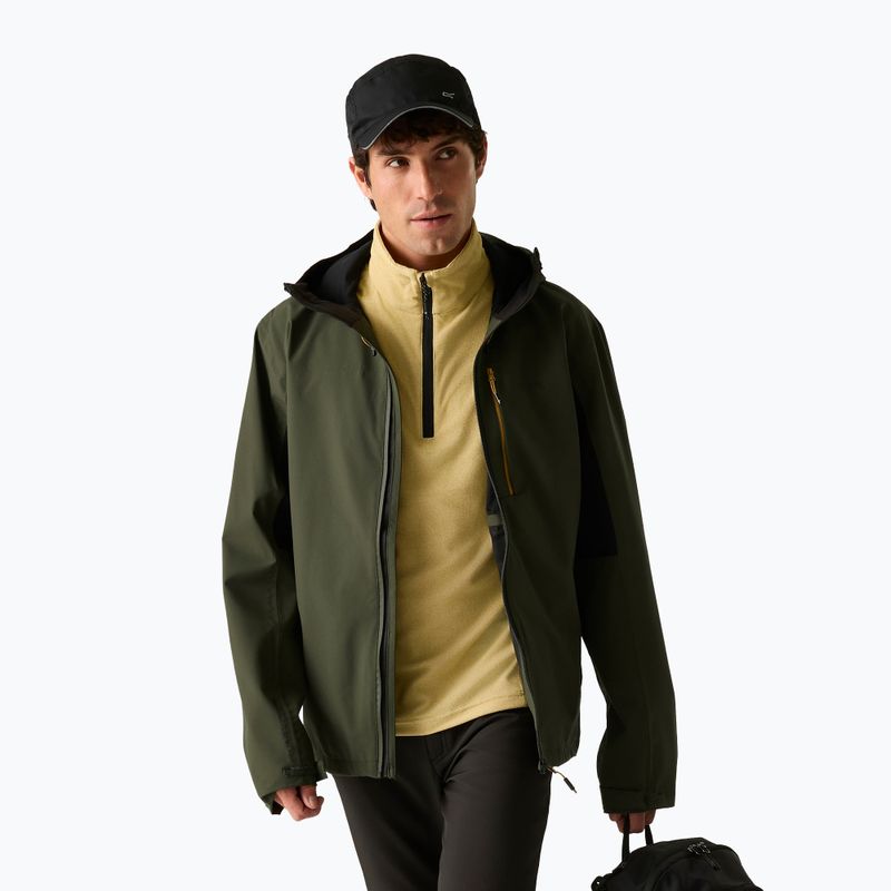 Férfi esőkabát REGATTA Birchdale II dark khaki/black 5