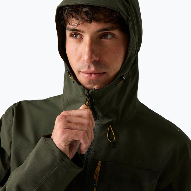 Férfi esőkabát REGATTA Birchdale II dark khaki/black 7