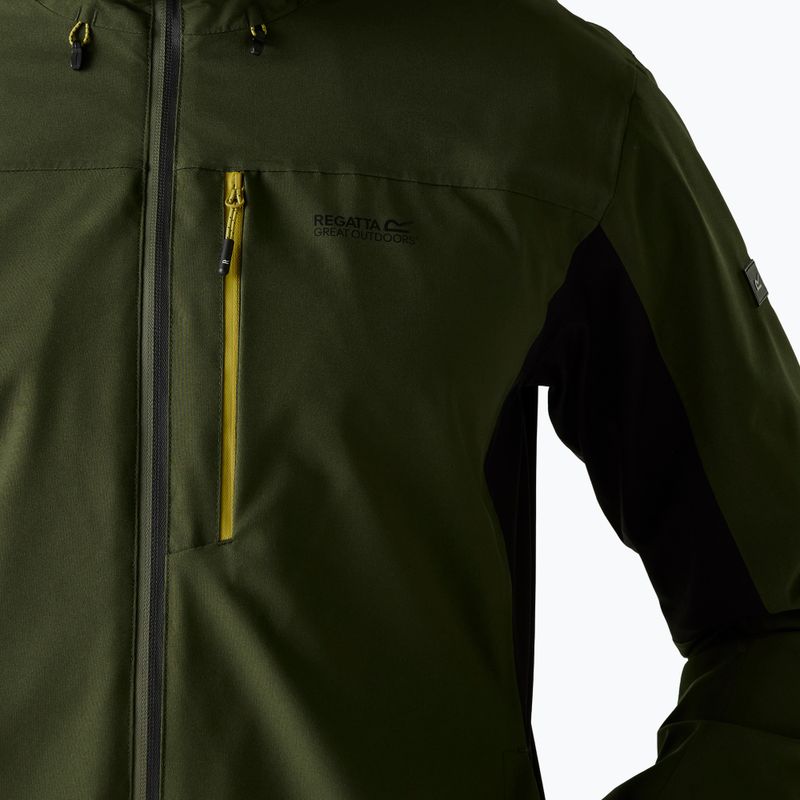 Férfi esőkabát REGATTA Birchdale II dark khaki/black 9