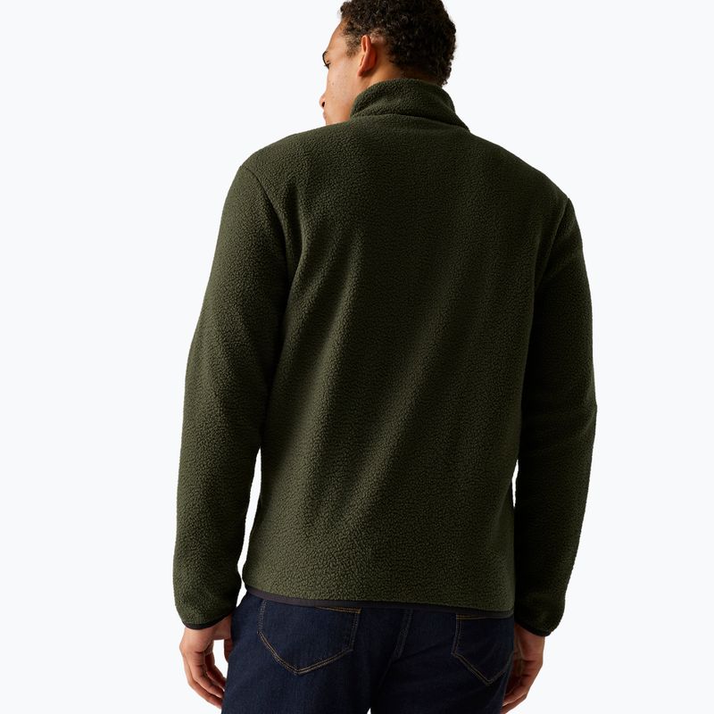 Férfi polár pulóver REGATTA Frankie Borg dark khaki/black 3