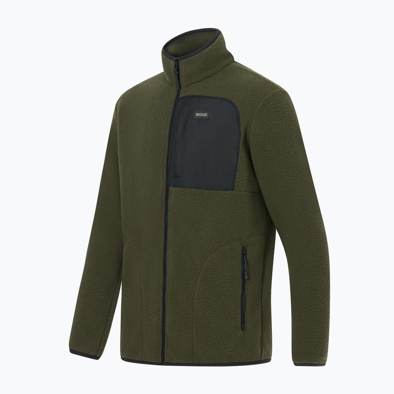 Férfi polár pulóver REGATTA Frankie Borg dark khaki/black 9