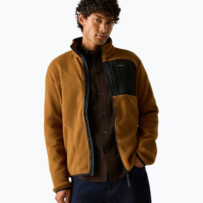 Férfi polár pulóver REGATTA Frankie Borg rich tan/black 4
