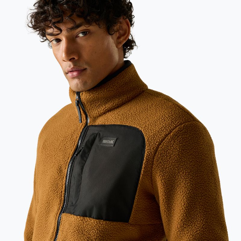 Férfi polár pulóver REGATTA Frankie Borg rich tan/black 6