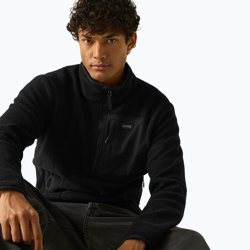 Férfi polár pulóver REGATTA Frankie Borg Half Zip black/black 6