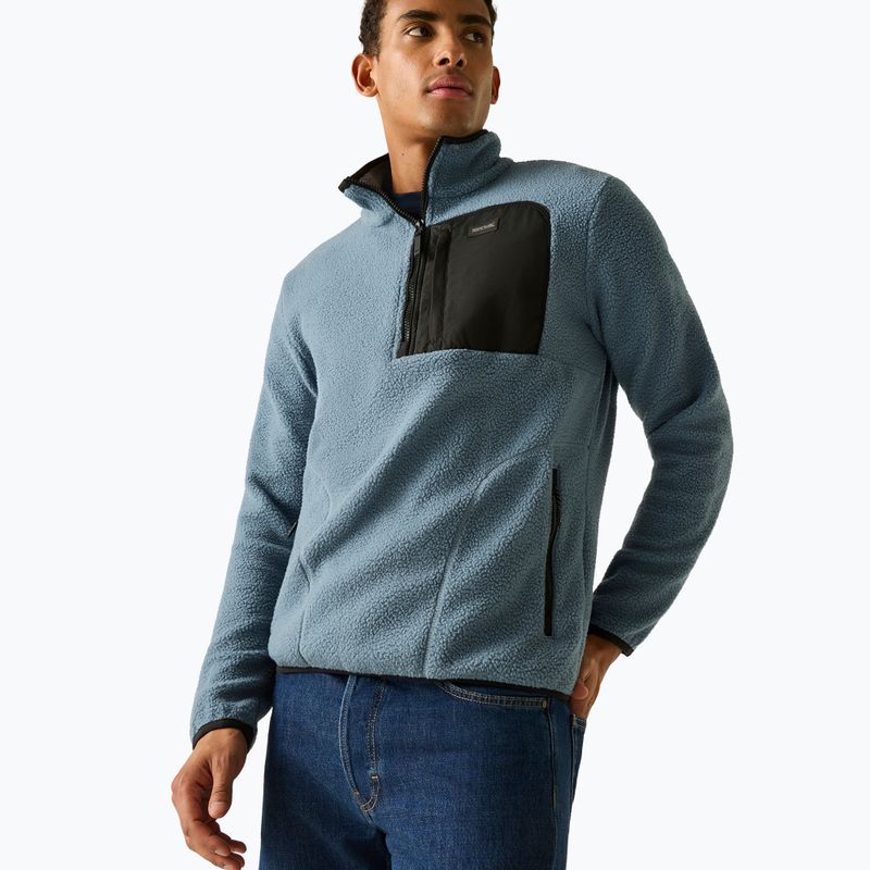 Férfi polár pulóver REGATTA Frankie Borg Half Zip grey mirage/black 3