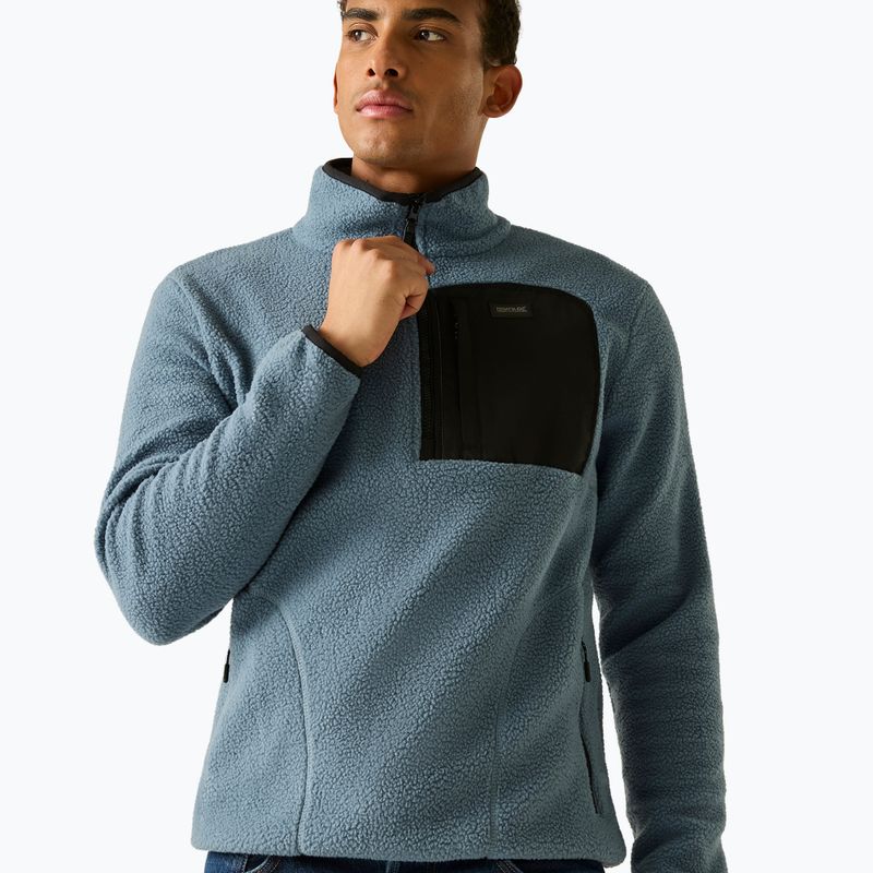 Férfi polár pulóver REGATTA Frankie Borg Half Zip grey mirage/black 5