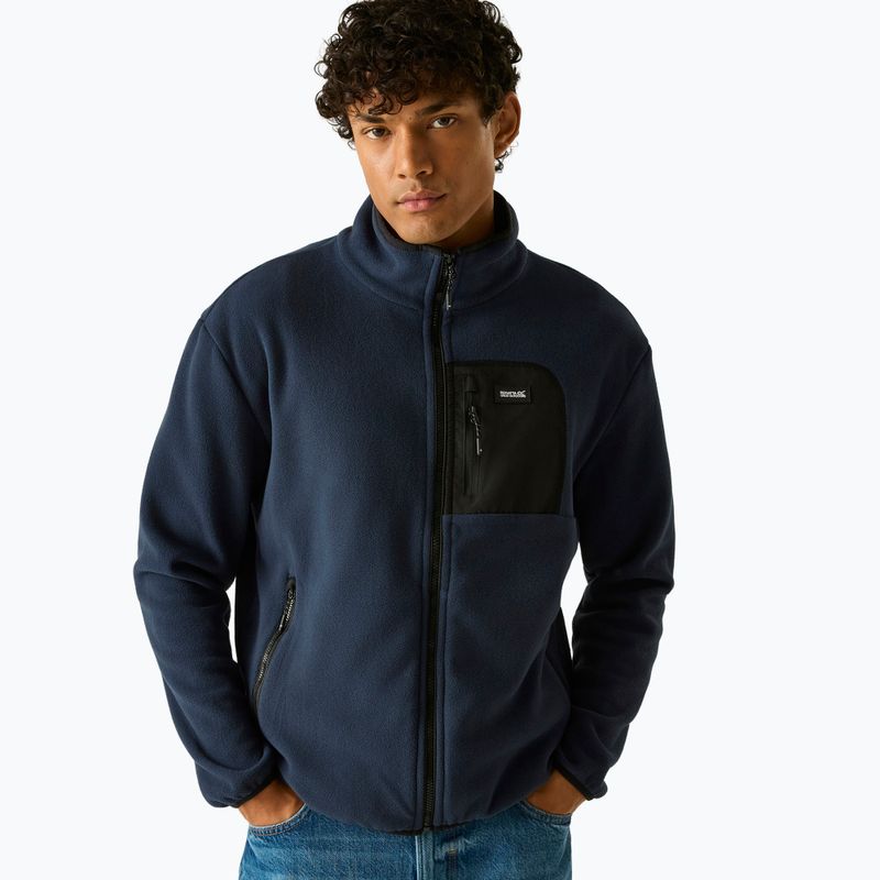Férfi polár pulóver REGATTA Frankie Full Zip Fleece navy/black