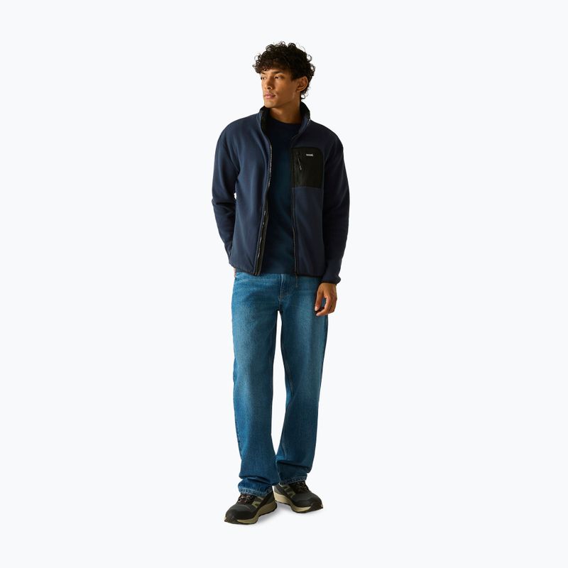 Férfi polár pulóver REGATTA Frankie Full Zip Fleece navy/black 3