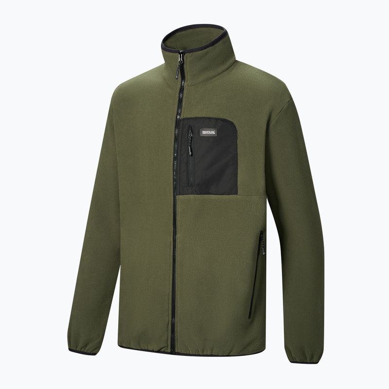 Férfi polár pulóver REGATTA  Frankie Full Zip Fleece dark khaki/black 3