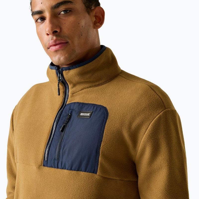 Férfi polár pulóver REGATTA Frankie Half Zip rich tan/navy 6