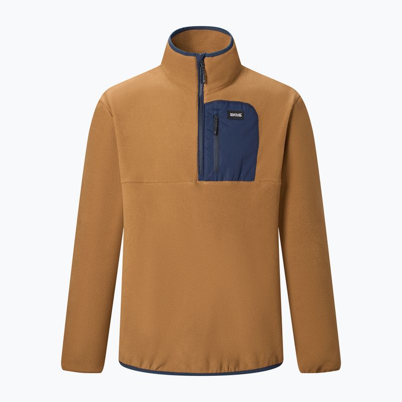 Férfi polár pulóver REGATTA Frankie Half Zip rich tan/navy 7