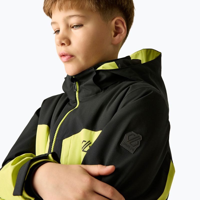 Gyerek síkabát Dare2B Rip It Jacket black/wild lime 6