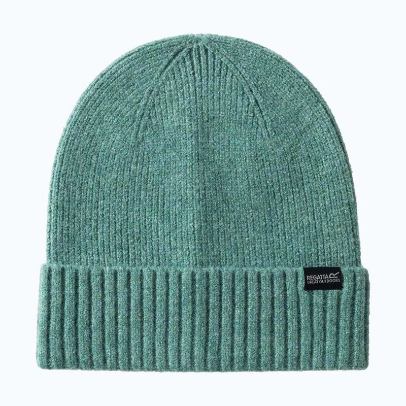 Női téli sapka REGATTA Ribbed Basic dark forest green
