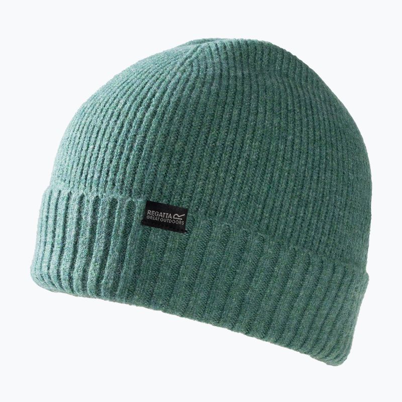 Női téli sapka REGATTA Ribbed Basic dark forest green 2