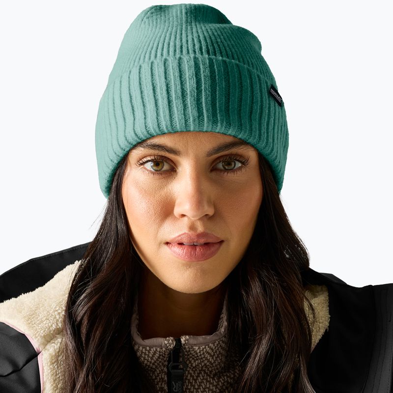 Női téli sapka REGATTA Ribbed Basic dark forest green 3
