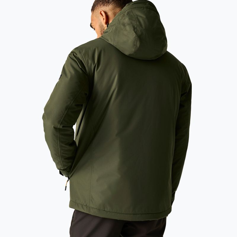 Férfi esőkabát REGATTA Allston dark khaki/wood brown 3