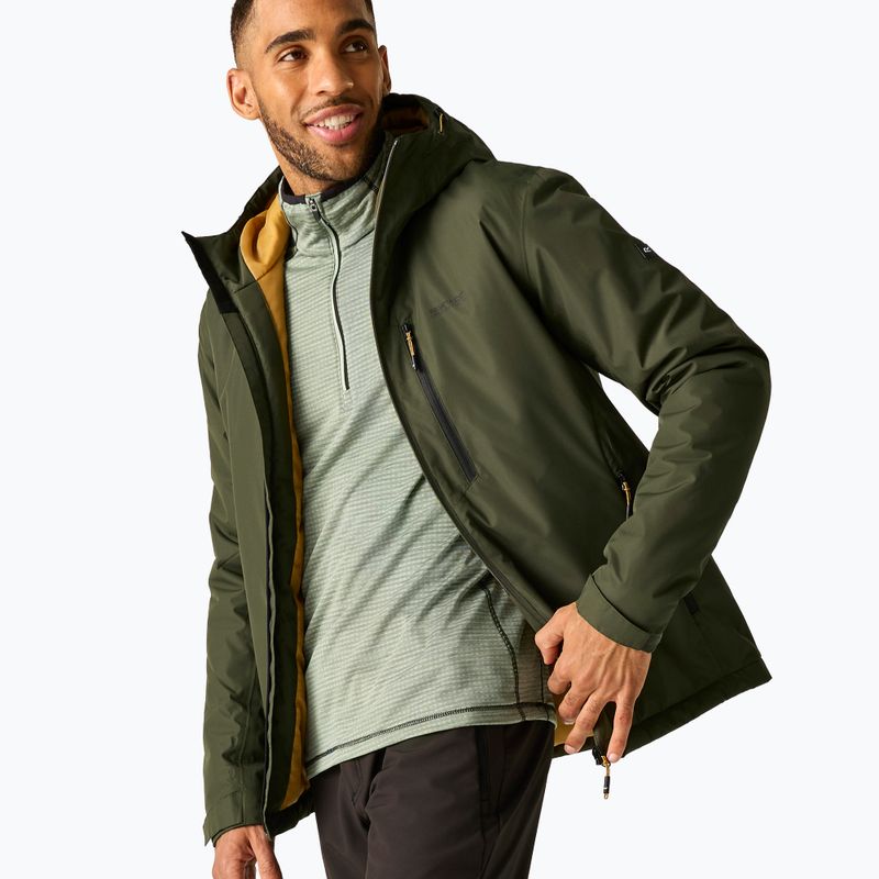Férfi esőkabát REGATTA Allston dark khaki/wood brown 5