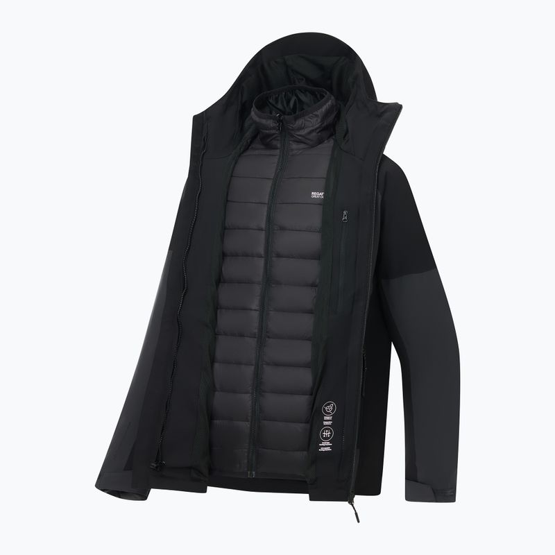 Férfi 3 az 1-ben kabát Regatta Wentwood 3in1 ash/black 14