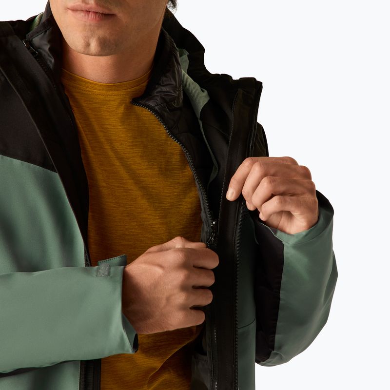 Férfi 3 az 1-ben kabát REGATTA Wentwood 3in1 dark forest green/black 7