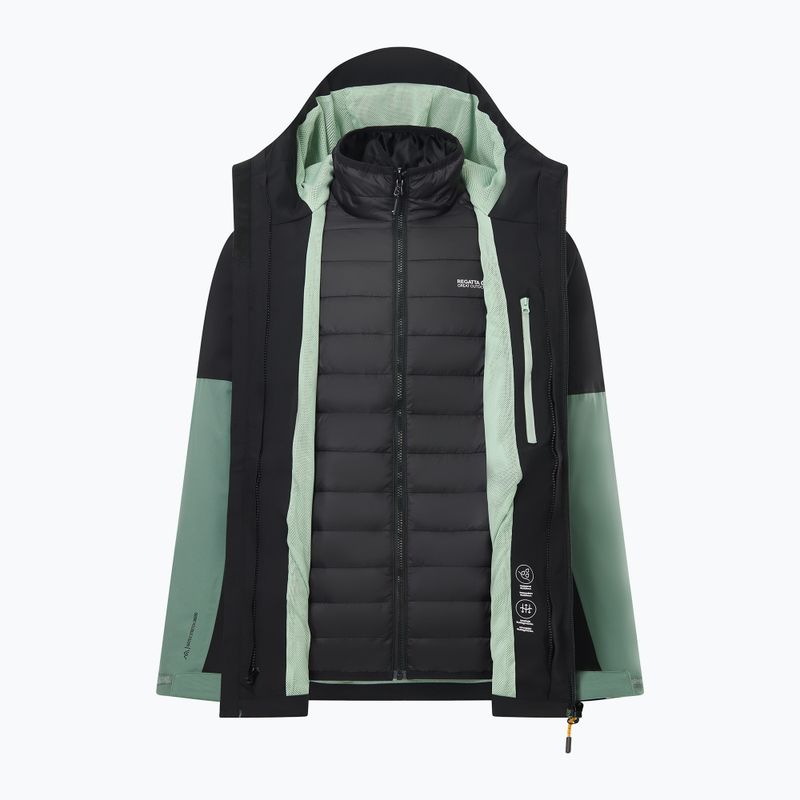 Férfi 3 az 1-ben kabát REGATTA Wentwood 3in1 dark forest green/black 13