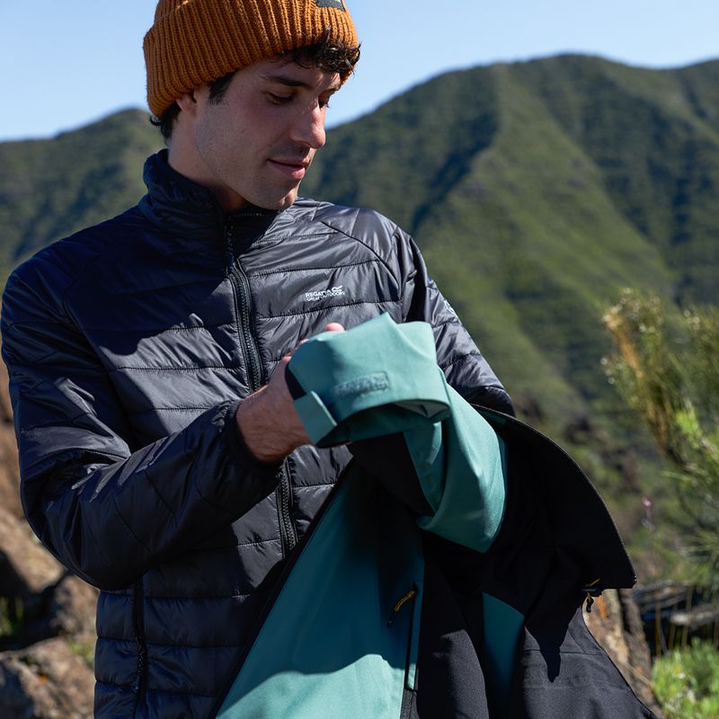 Férfi 3 az 1-ben kabát REGATTA Wentwood 3in1 dark forest green/black 18
