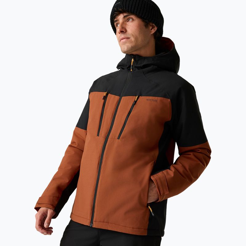 Férfi esőkabát Regatta Highton Stretch Padded Jacket burnt henna/black 4