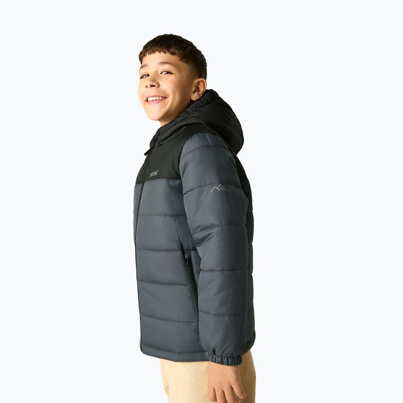 Gyerek bélelt kabát REGATTA Lofthouse black/seal grey 5